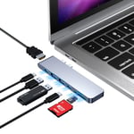 Hub USB C 7 en 2, BHHB USB C Adaptateur Macbook Pro/Air, avec USBC Thunderbolt 3 100W PD, 4K HDMI, 2 * USB 3.0, SD & Mircro SD, Dock USB C pour MacBook Air M1/M2 MacBook Pro