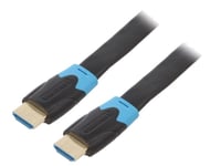 Cable- HDMI 1.4- HDMI prise.de deux cotes- PVC- 5m- noir- 28AWG