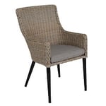 Brafab Lavendel stol konstrotting och aluminium beige/svart