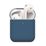 Apple AirPods (1. &amp; 2. gen.) Tynt Silikondeksel - Mørk Blå