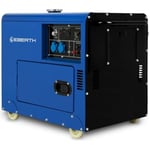 Groupe Electrogene Diesel EBERTH 5000 Watt - Moteur Diesel 10 CV - Démarrage Electrique