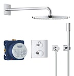 Grohe 34727000 Flush-Mounted Shower System with Tempesta 210 Chrome, Chrome, 310 mm