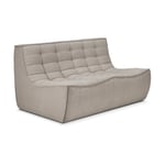 Ethnicraft N701 soffa 2-sits Tyg Ecru beige