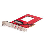 StarTech.com Carte Adaptateur U.3 vers PCIe, Adaptateur PCIe 4.0 x4 pour SSD U.3 NVMe de 2,5" - Carte d'Extension PCI Express SFF-TA-1001 pour PC de Bureau/Serveurs, Conforme TAA (PEX4SFF8639U3)