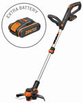 WORX Worx 30cm Cordless Grass Trimmer with 2 Batteries - 20V