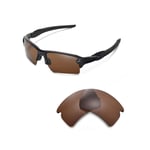 Walleva Polarized Brown Replacement Lenses For Oakley Flak 2.0 XL Sunglasses