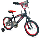 Huffy Moto X 16 Inch Boys Bike Black & Red 5-7 Year Old Quick Connect Assembly + Stabilisers