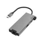 Hama Adapter Usb-C Multi 4X Portar Hdmi/Lan Grå HAMA USB-C 4x HDMI/LAN 200109