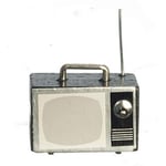Melody Jane Dolls House 1960's Portable Television TV Set1:12 Scale Living Room Accessory