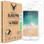 4 Pieces Glass Screen Protector For Iphone 7 / 8 3d Touch