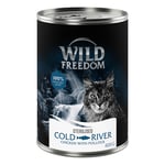 Wild Freedom Adult Sterilised 6 x 400 g - kornfri opskrift - Cold River Sterilised - Laks & Kylling