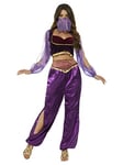 Smiffys Arabian Princess Costume, Purple with Trousers, Top & Face Veil, Around The World Fancy Dress, Princess Dress Up Costumes