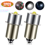 2 st P13.5S DC6V-24V LED Uppgraderingslampor Vita Maglite Cell Ficklampor 6500K 3W (FMY)