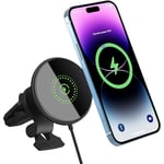 20W Trådlös Billaddare, Kompatibel med MagSafe Bilhållare, Magnetisk/Magnetisk Snabbladdande Biltelefonhållare, Kompatibel med iPhone 15/15 Pro