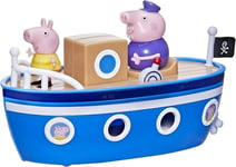 Peppa Pig Grandpa Cabin Boat Preschool Toy 1 Figure Removable Deck Rolling Wheel