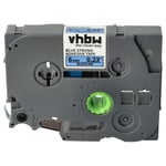 vhbw 1x Ruban compatible avec Brother PT E300VP, E110, E300, E105, E110VP, E100VP imprimante d'étiquettes 6mm Noir sur Bleu, extraforte