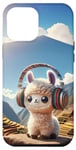 iPhone 12 Pro Max Kawaii Llama Headphones: The Llama's Playlist Case