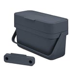 Joseph Joseph Compo 4 Easy-fill Slimline Food Waste Recycling Caddy with air vent, optional door mount, 4 Litres - Graphite