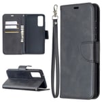 Samsung Galaxy S20 FE - Läder Fodral - Svart Black Svart