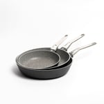 MasterClass Set of 3 Cast Aluminium Frying Pan with Double Non-stick Coating