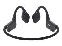 Creative Outlier Free+ - Hörlurar med mikrofon - öppet öra - montering bakom nacken - Bluetooth - trådlös - mattsvart, dark slate gray