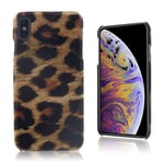 Apple iPhone Xs Max leather coated case - Stylish Leopard Texture Flerfärgad