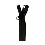 No.10 Plastic Zipper Open End Zip Heavy Duty from 24 to 220 inch, (Black (322) - Twin Puller, 100 inch - 250 cm)