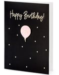 1 st Svart "Happy Birthday 30"-kort med märke/nål 10,5x14,8 cm