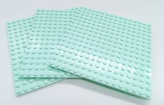 LEGO 3 x AQUA PLATE Base 16x16 Pin 12.8cm x 12.8cm x 0.5cm  BRAND NEW