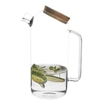 Glass Jug 1.7 L with Lid Cork Water Filter Spiral Filter Jug Water Jug Summer