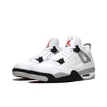 Air Jordan 4 Retro Vit Cement för Män och Kvinnor Original AJ4 Sneakers 41