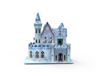 Build Your Own Mini Ice Castle Frozen Dollhouse Fun Assembly Kids Crafts Gift UK