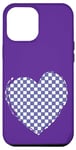 Coque pour iPhone 14 Pro Max Couleur de l'année 2022 - Motif damier violet