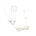 Wii Remote + Nunchuk - Motion Plus intégré pour Nintendo Wii + Housse Protection blanc