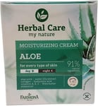 HERBAL CARE Face Care Moisturising and Smoothing Day and Night Cream - Aloes, 50