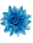 Hårspänne med Elegant Blå Blomma och Glitter
