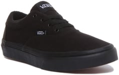 Vans Doheny Juniors Padded Collar Casual Trainers In Black Black Size UK 2.5