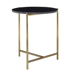 Richmond Corner table Paige with marble top black