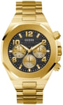 Guess GW0489G2 Empire Sort/Gul guldtonet stål Ø46 mm