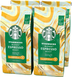 Starbucks Blonde Espresso Roast Coffee Beans 450g bag (Pack of 4)