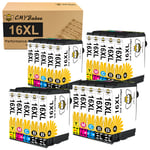 CMYBabee 20Packs 16XL Ink Cartridges compatible for Epson 16xl Ink Compatible Replacement for Epson Workforce WF-2630 WF-2660 WF-2760 WF-2510 WF-2750 WF-2530 WF-2010 WF-2650 WF2630 WF2660 WF2760