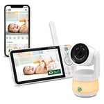 LeapFrog LF925HD Intelligents bébé Moniteur, LCD HD 5" 720p, panoramique et Inclinaison à 360° avec caméra Zoom 8X, Vision Nocturne Couleur, veilleuse, capteurs intelligents