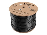 Lanberg - Bulkkabel - 305 M - Utp - Cat 6 - Fast, Utomhus - Ral 9004, Svart