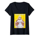 Womens Ugh Fine I Guess You Are My Little Pogchamp Meme Anime Girl V-Neck T-Shirt