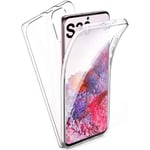 Coque Samsung Galaxy S20 5G, Transparent Silicone TPU Gel et PC Rigide 360 Degres Protection Anti Choc Full Body