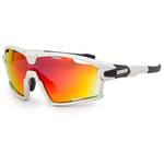 BLOC FORTY XR861 Mens/Womens Sports Wrap Sunglasses GREY / RED MIRROR CAT.3