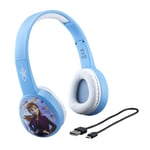 Disney Frozen 2 | Wireless Bluetooth Portable Kids Headphones with Microphone, Volume Reduced to Protect Hearing Rechargeable Battery, Adjustable Kids Headband for School Frustration Free Packaging
