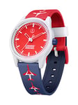 Citizen Q&Q Red Arrows solar powered 40mm watch, charges with sunlight or any other fluorescent light source, water resistant to 100m, 2 year warranty, for boys and girls R04A-503VY