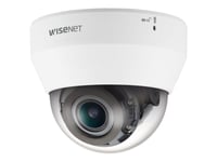 Hanwha Vision Wisenet Q Qnd-7082R - Nätverksövervakningskamera - Kupol - Färg (Dag&Natt) - 4 Mp - 2560 X 1440 - Motoriserad - Ljud - Komposit - Lan 10/100 - Mjpeg, H.264, H.265 - Likström 12 V/Poe Klass 3