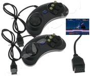 6-Button Classic Controller Wierd Gamepad Joypad For Sega Mega Drive & Genesis